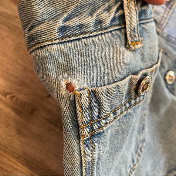 Vintage Jean Shorts Button Fly no back pockets - Picture 9 of 13